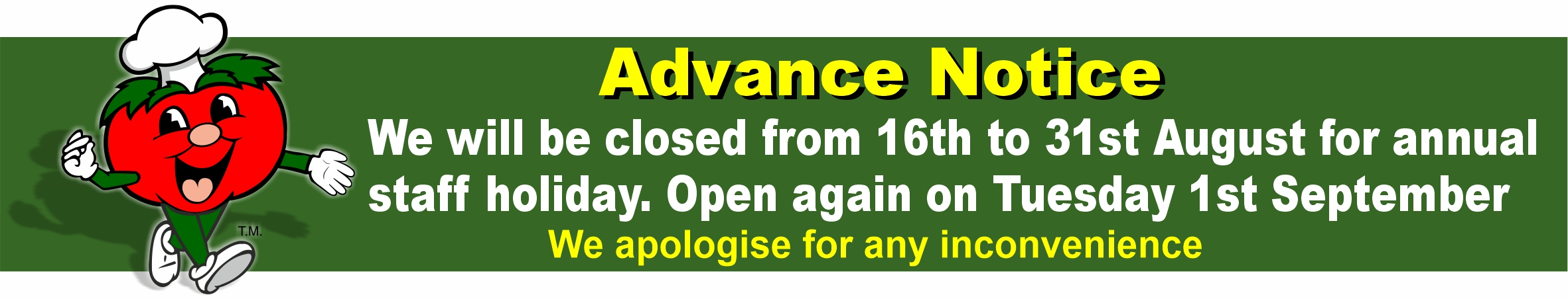 Holiday Closure